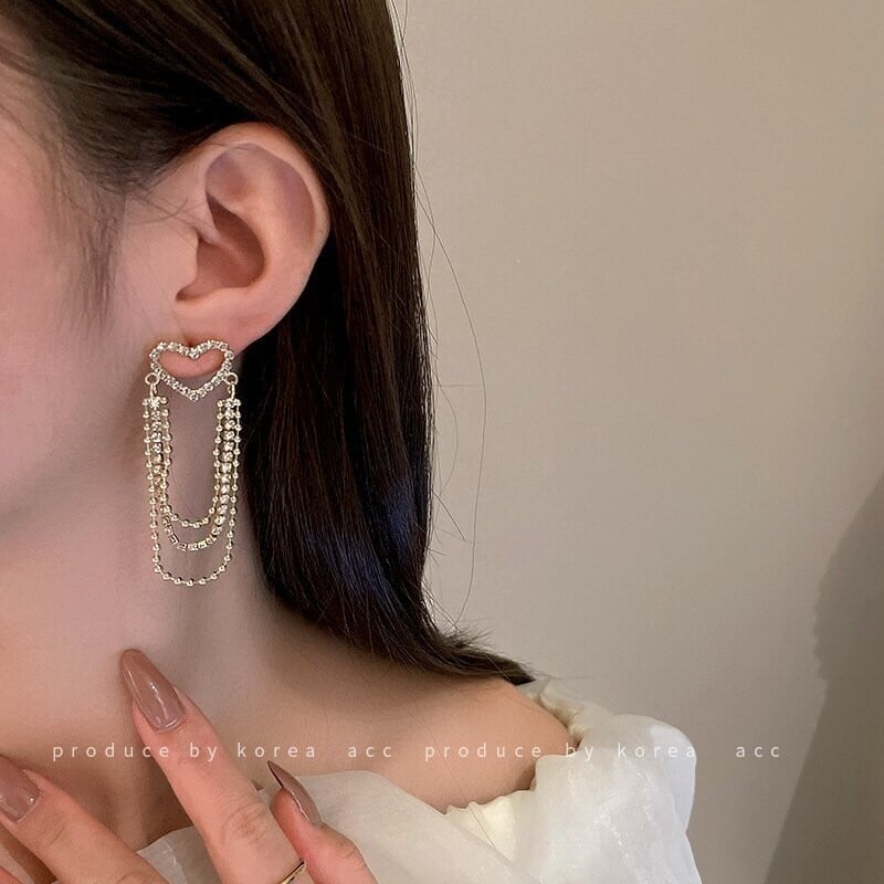 Love tassel earrings
