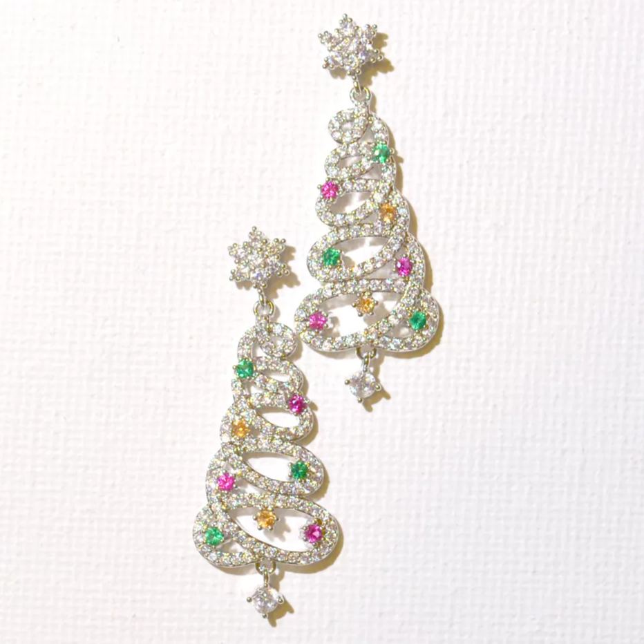 (🌲Early Christmas Sale- 50% OFF) Diamond Christmas Tree Earrings