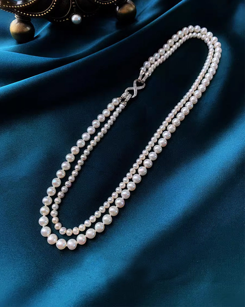 Double layered mother-of-pearl necklace