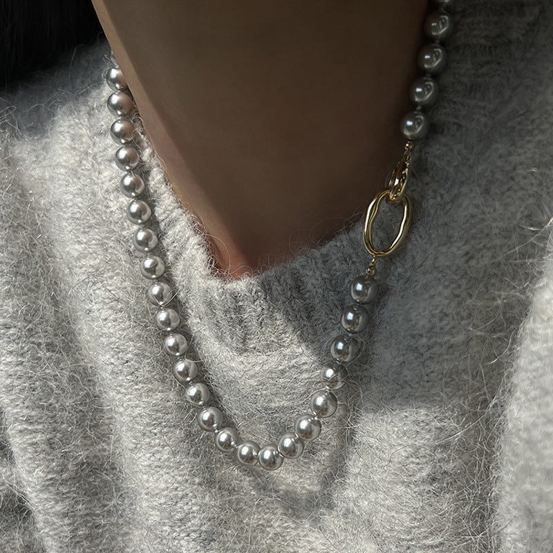 Gray personality chic necklace