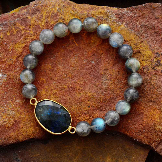 Natural Labradorite Stone Bracelet