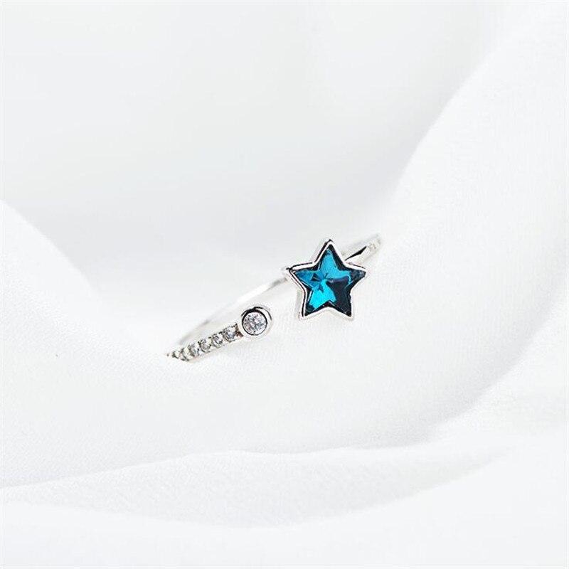 Blue Crystal Shooting Star Ring