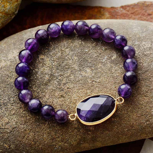 Natural Amethyst Stone Bracelet