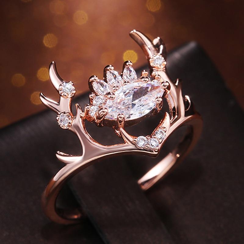 Crystal Elk Ring