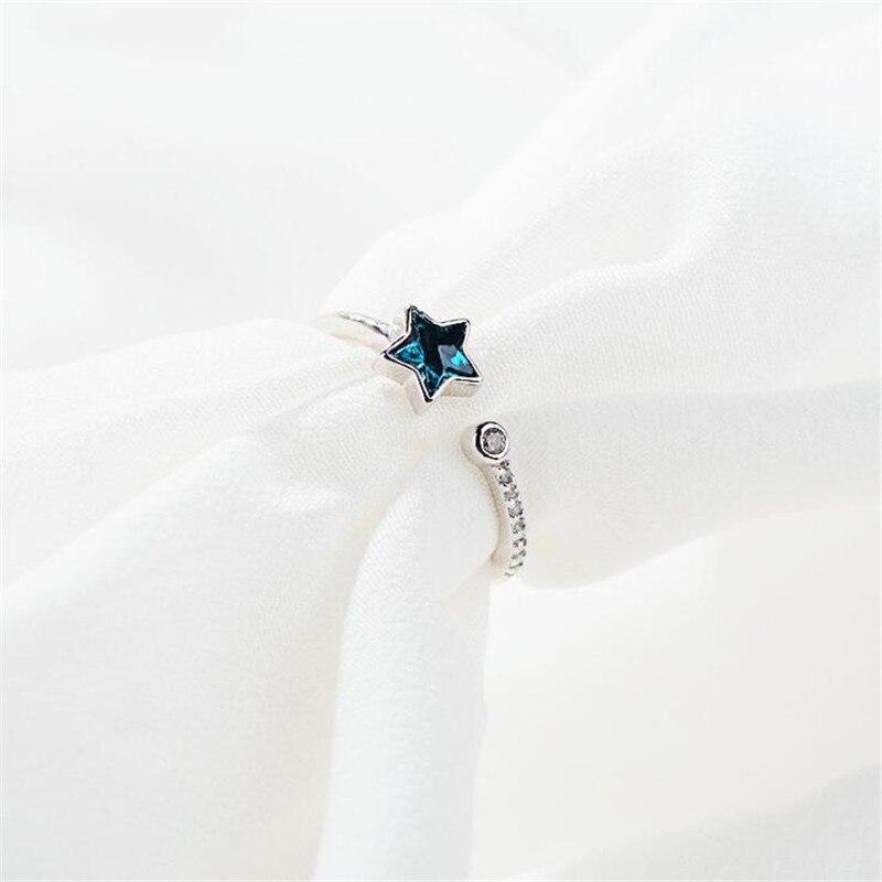 Blue Crystal Shooting Star Ring