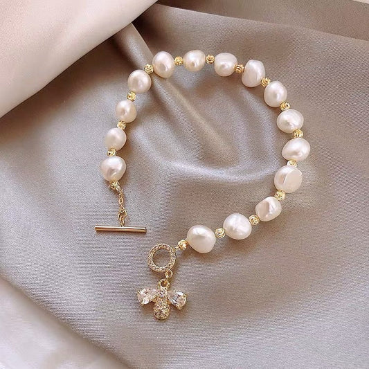 Little bee baroque freshwater pearl bracelet