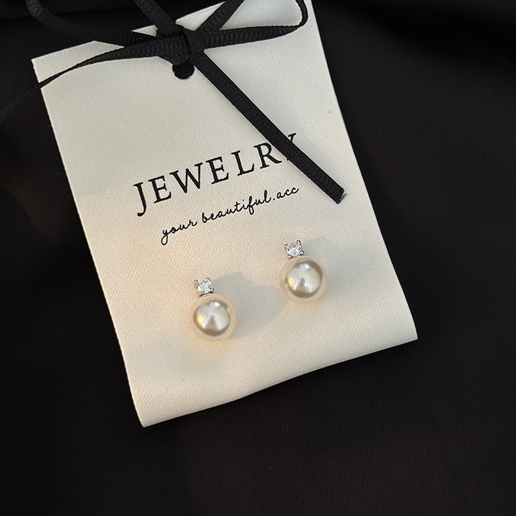 Luxury pearl micro-inset zircon Earrings