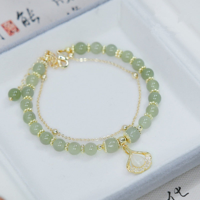 Happiness • Emerald Jade Stone Bracelet