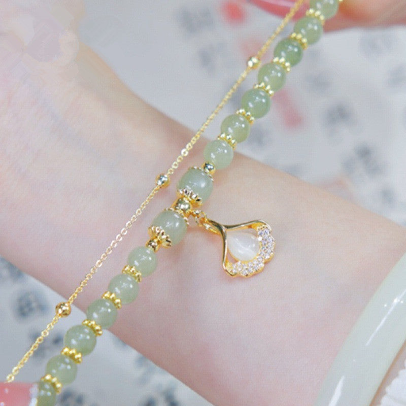 Happiness • Emerald Jade Stone Bracelet