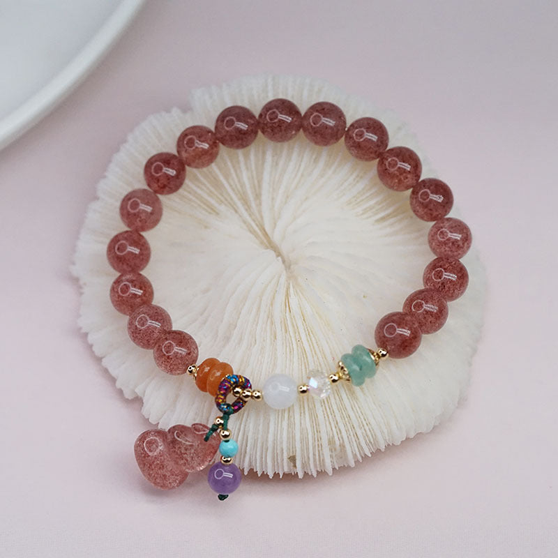 Lucky bag • Strawberry crystal bracelet