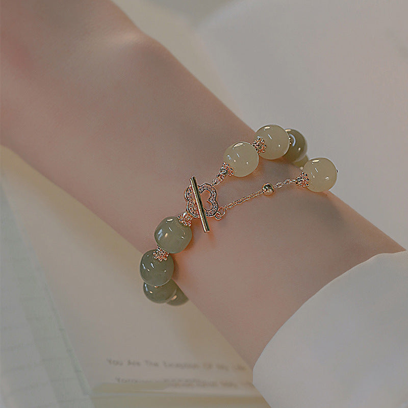 Confidence • Charisma Emerald Jade stone bracelet