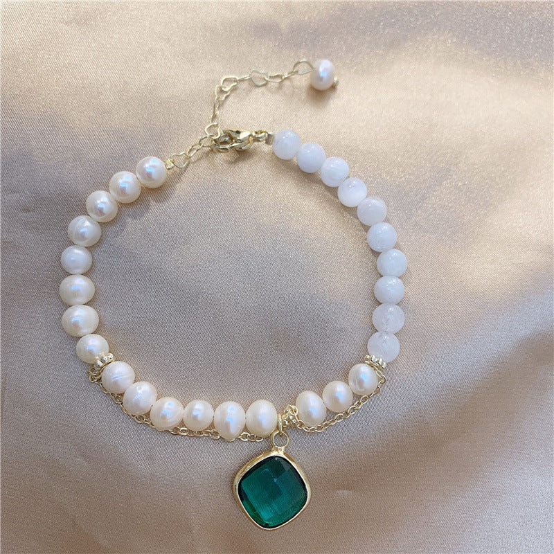 Freshwater Pearl Moonstone Crystal Bracelet