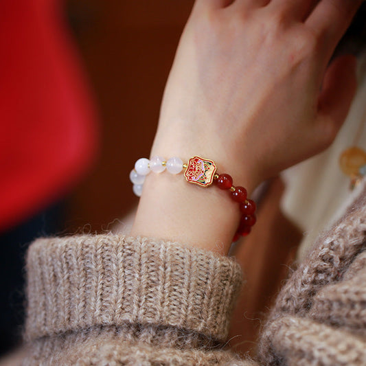 Natural Double color agate Bracelet