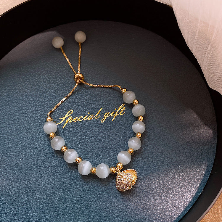 Opal shell pearl bracelet