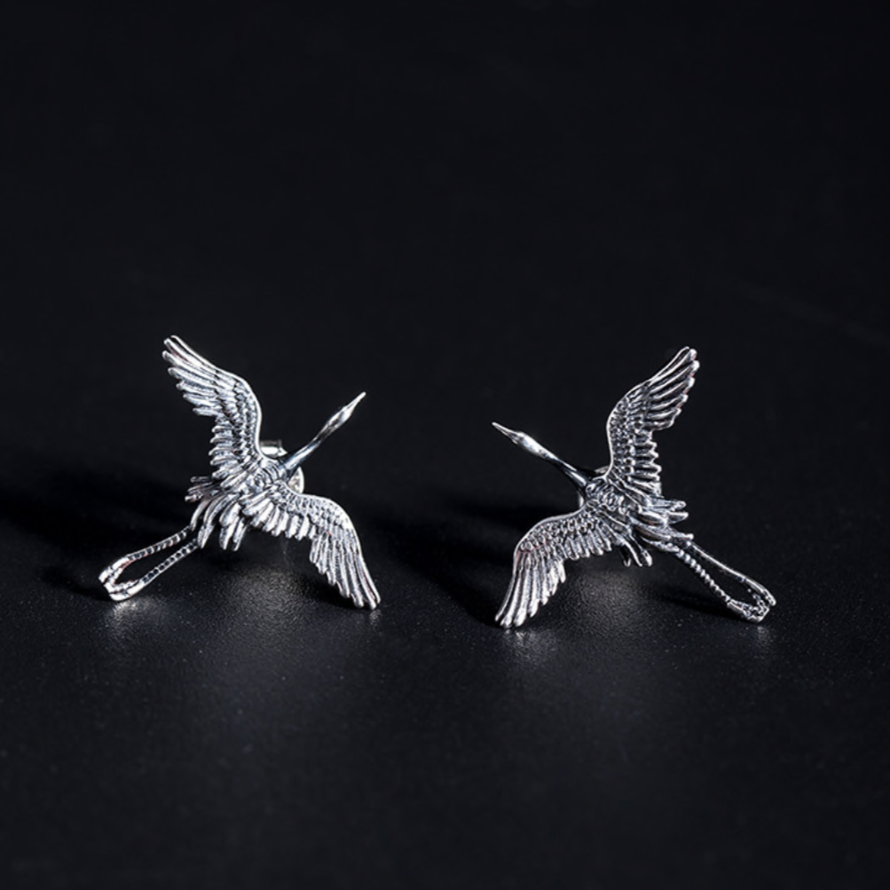 Flying Crane Earrings