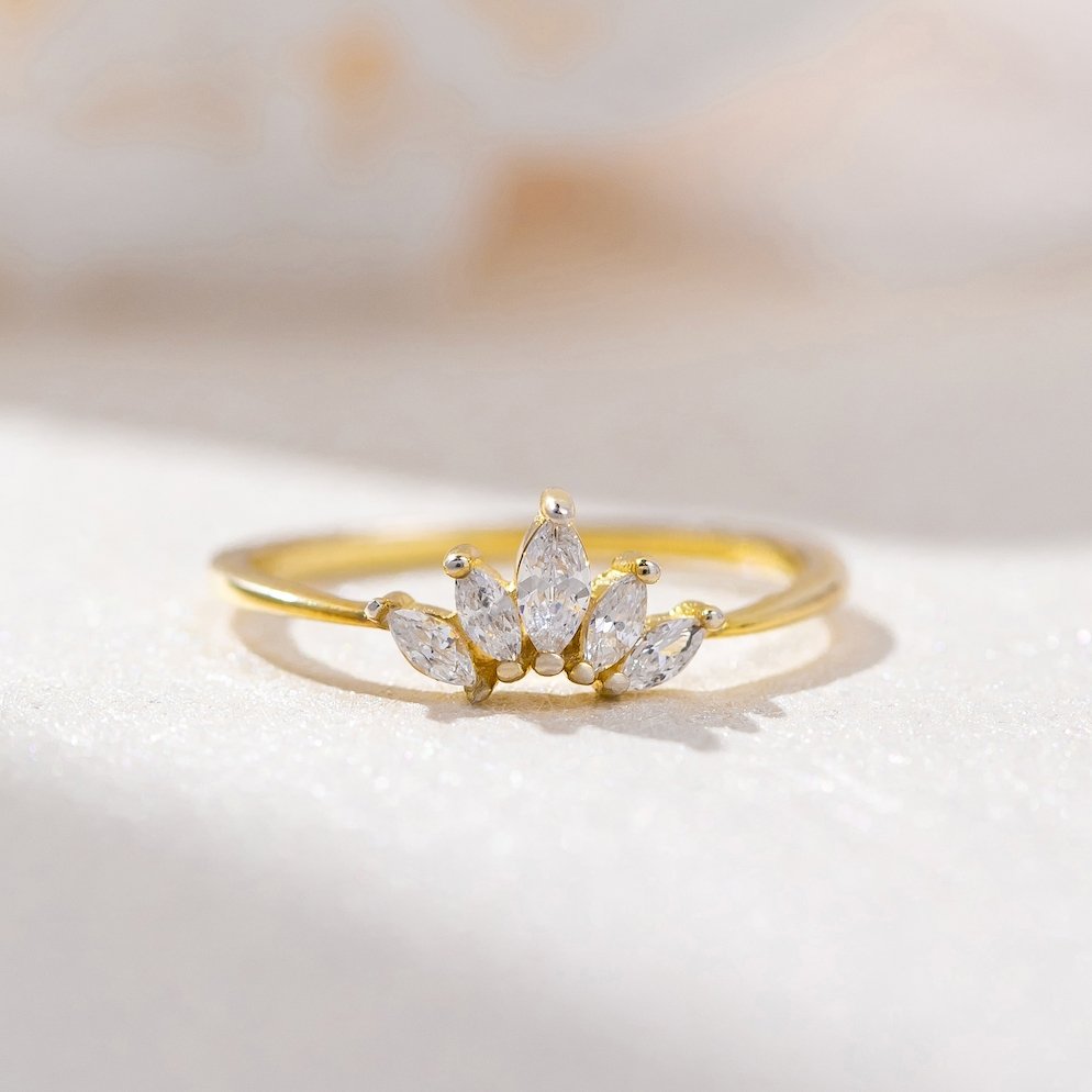 Athena Crystal Crown Ring