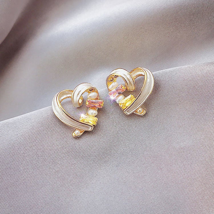 ‘Be Mine’ Crystal Heart Earrings