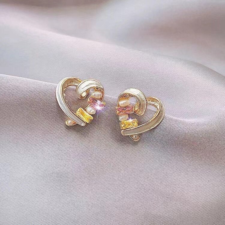‘Be Mine’ Crystal Heart Earrings