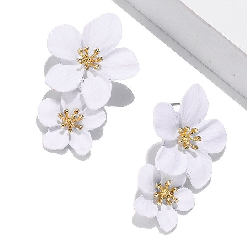 Celia Double Flower Earrings