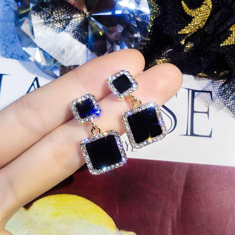 Crystal Black Marina Earrings