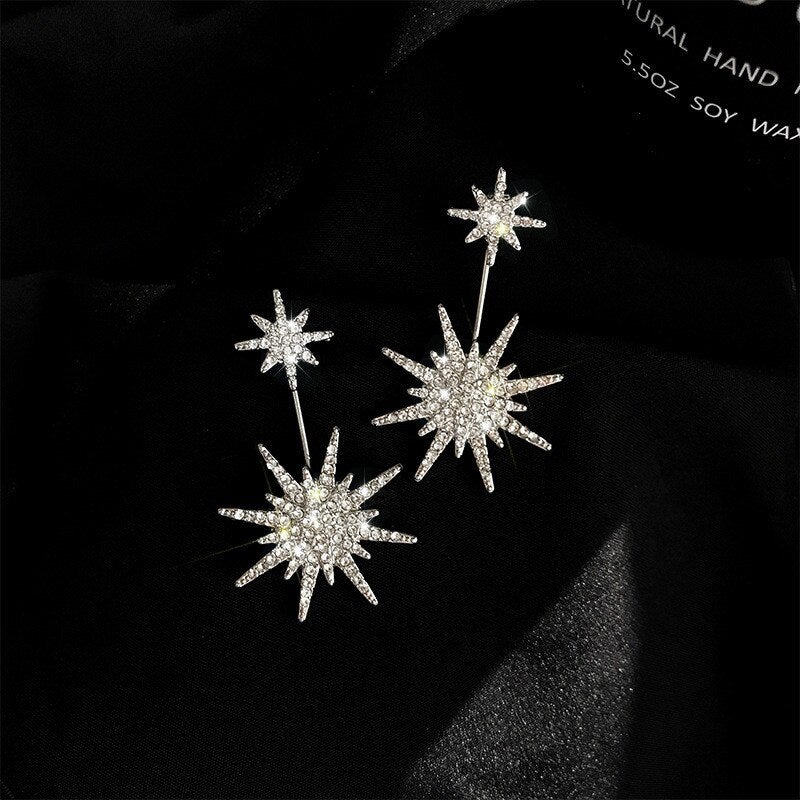 Crystal Christmas Star Earrings