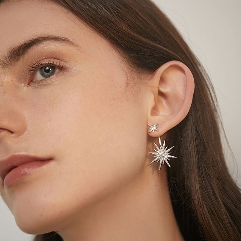 Crystal Christmas Star Earrings