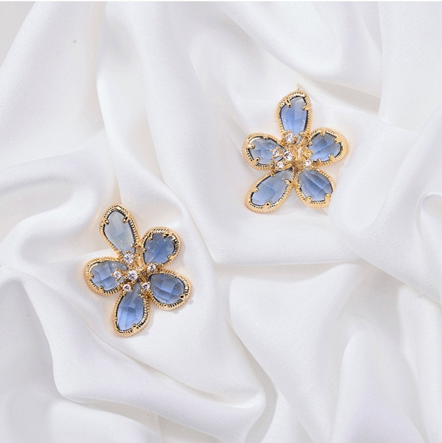 Crystal Flower Bloom Earrings