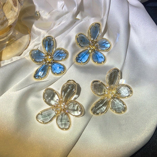 Crystal Flower Bloom Earrings