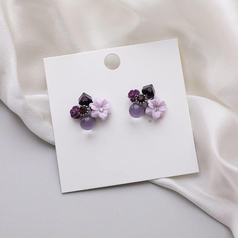 Crystal Flower Bouquet Earrings
