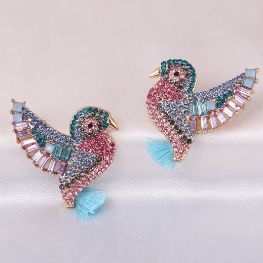 Crystal Hummingbird Earrings