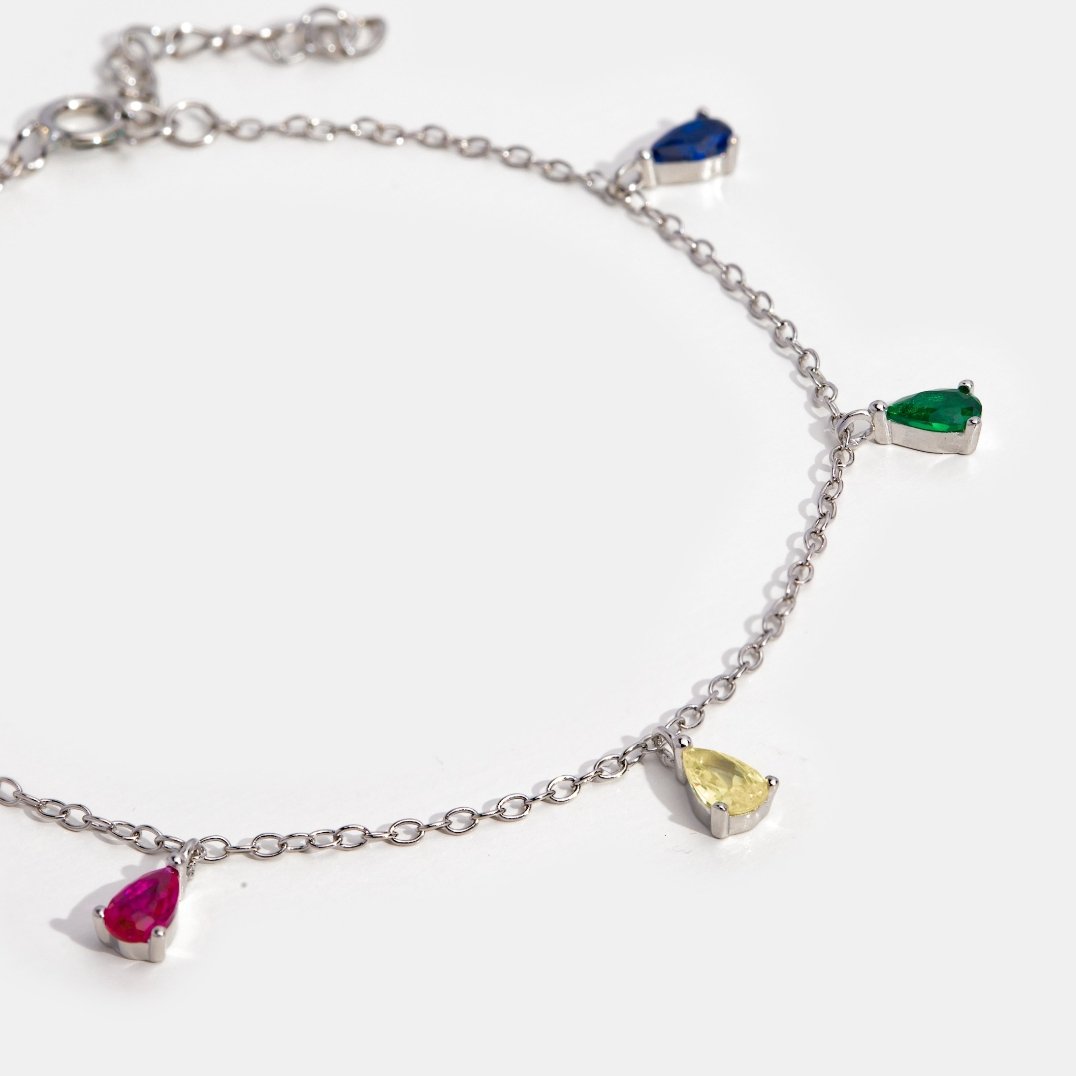 Crystal Rainbow Silver Bracelet