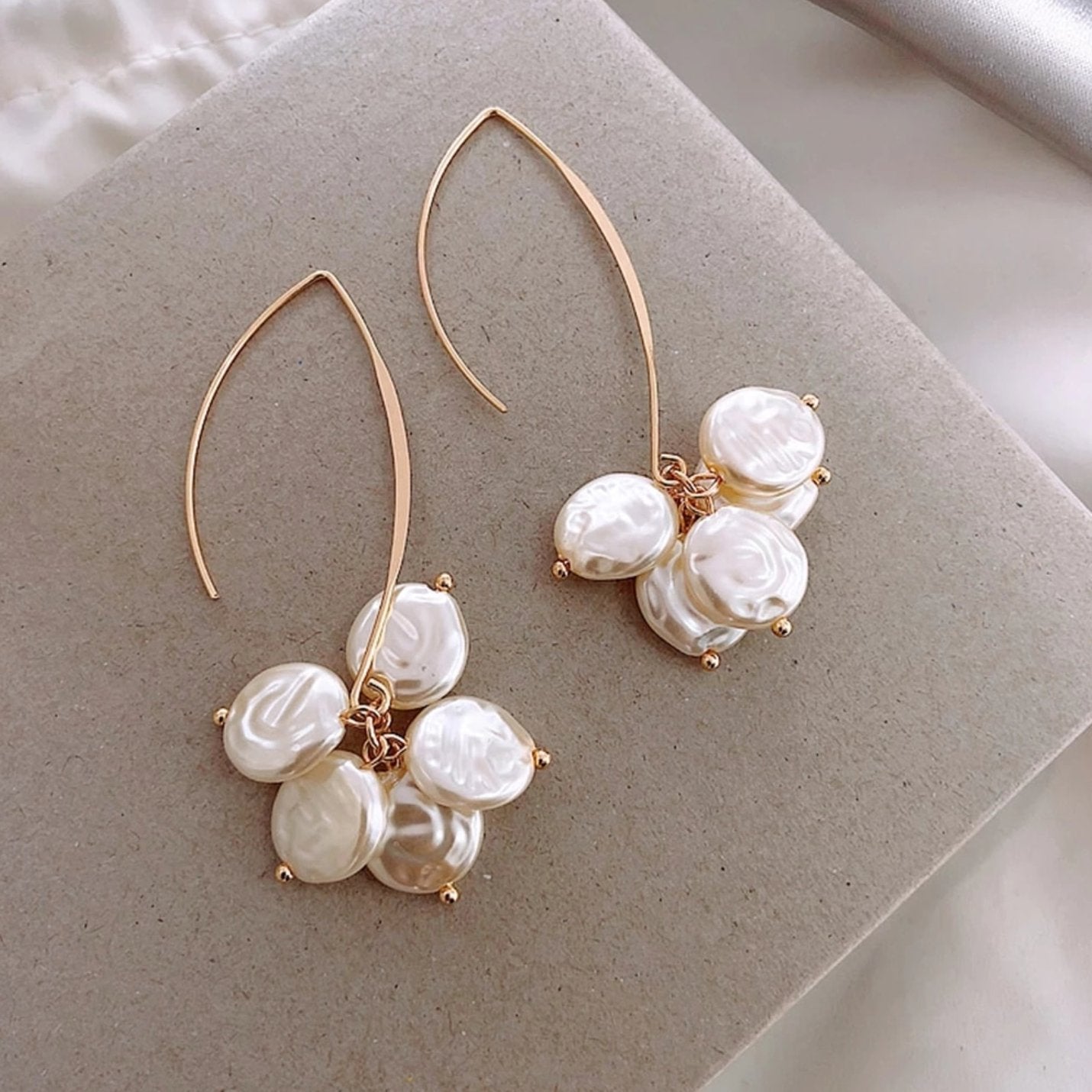 Elegant Pearl & Crystal Earrings