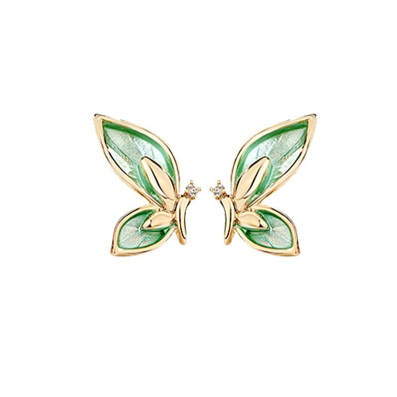 Enamel Butterfly Wing Earrings