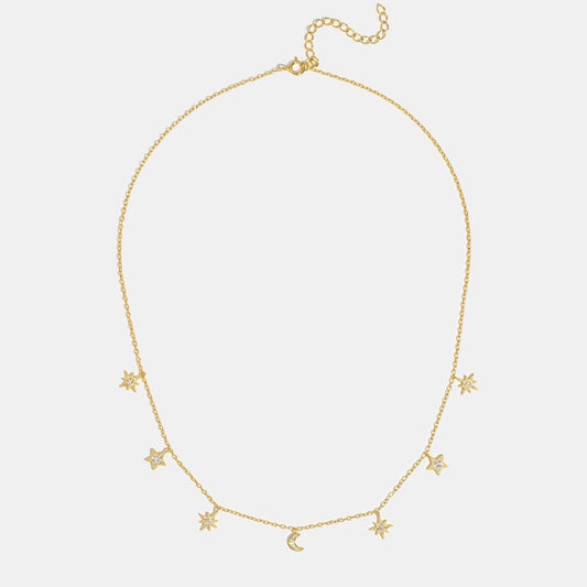 Estrella Star & Moon Gold Necklace