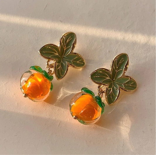 Fruity Orange Glaze Earrings
