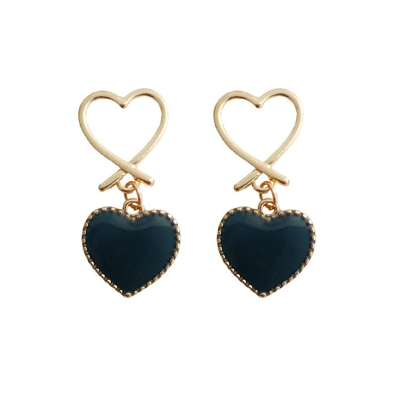 Gold Heart Earrings