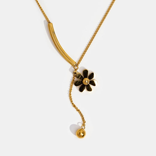 Golden Daisy Tassel Necklace