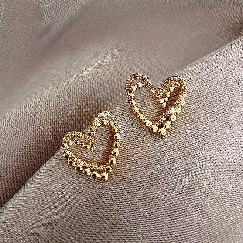 Golden Heart Earrings