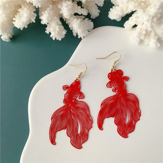 Goldfish Statement Earrings