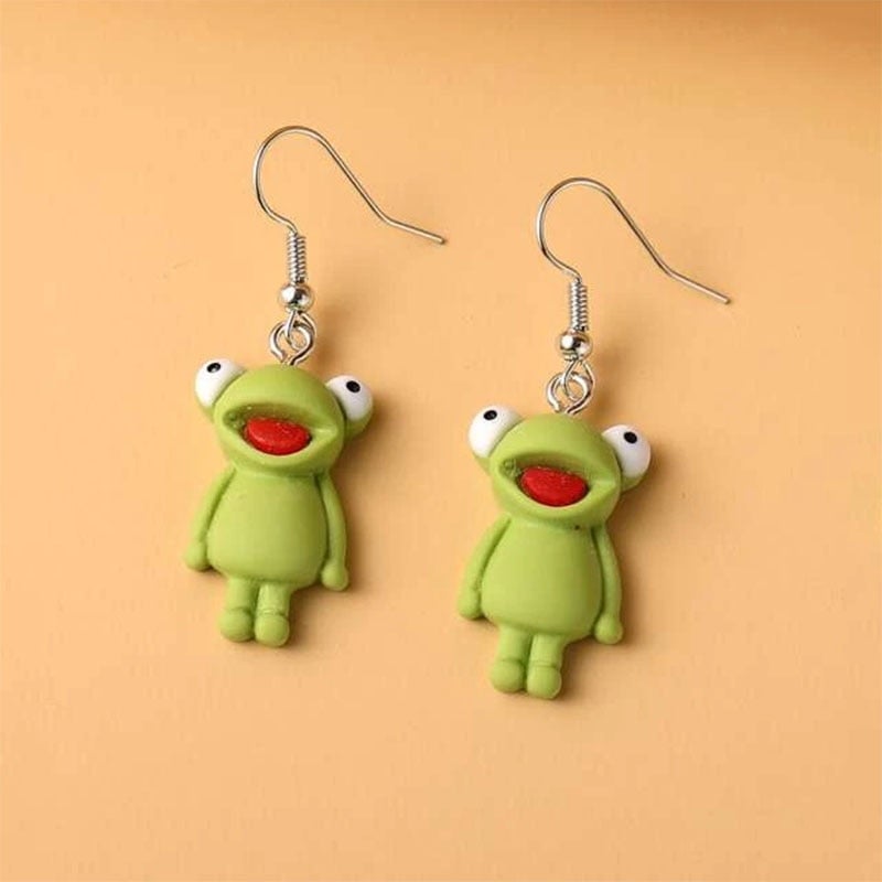 Happy Frog Pendant Earrings