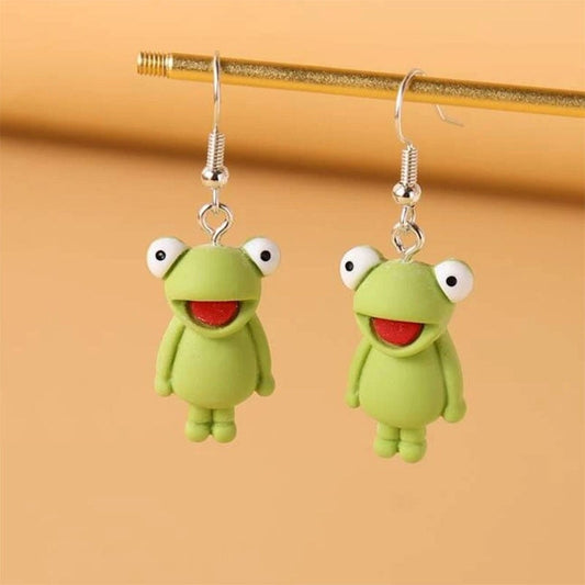 Happy Frog Pendant Earrings