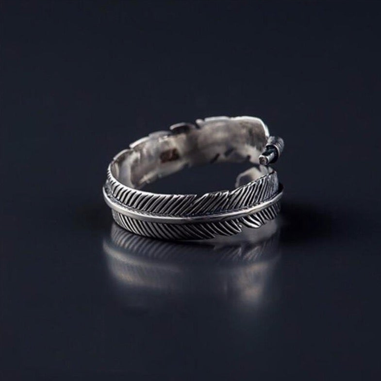 Hope Silver Feather Ring