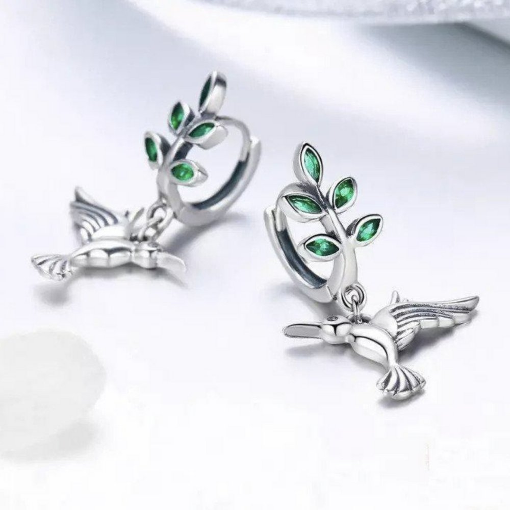 Hummingbird 925 Sterling Silver Earrings