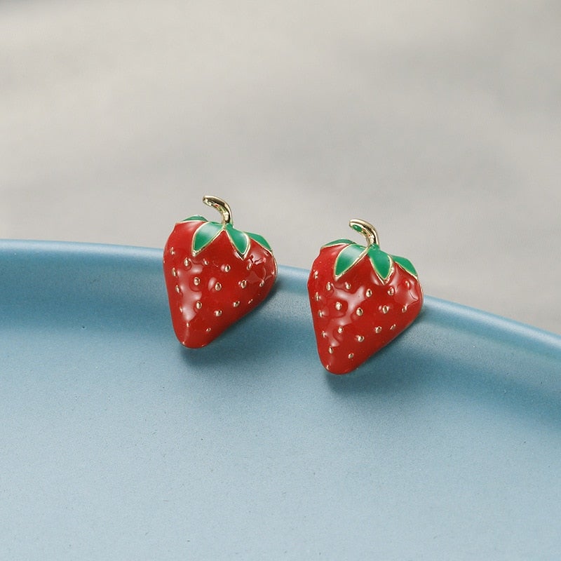 Juicy Strawberry Earrings