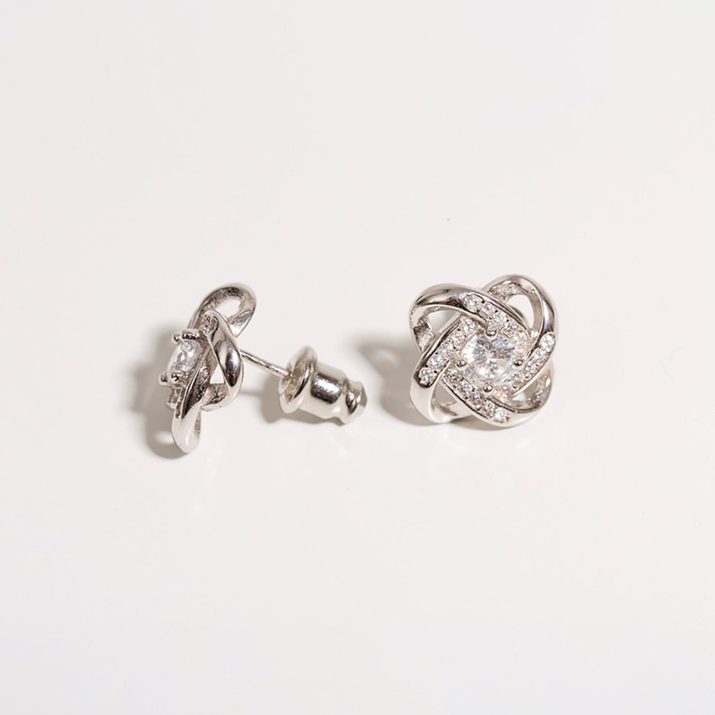 'Knotted Love' Sterling Silver Earrings