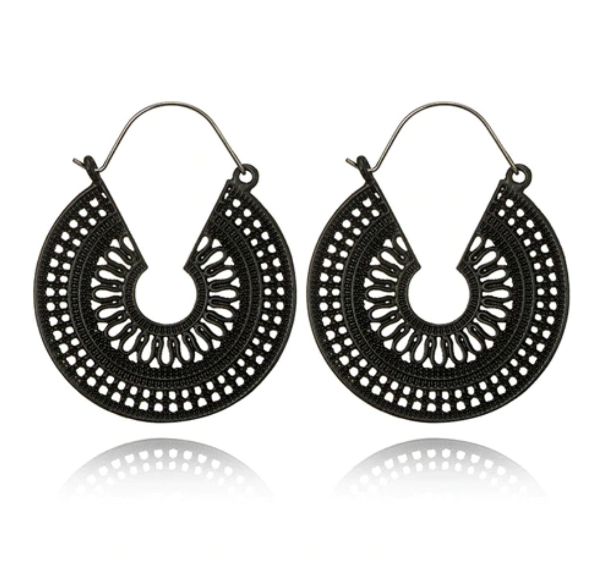 Mandala Hoop Earrings