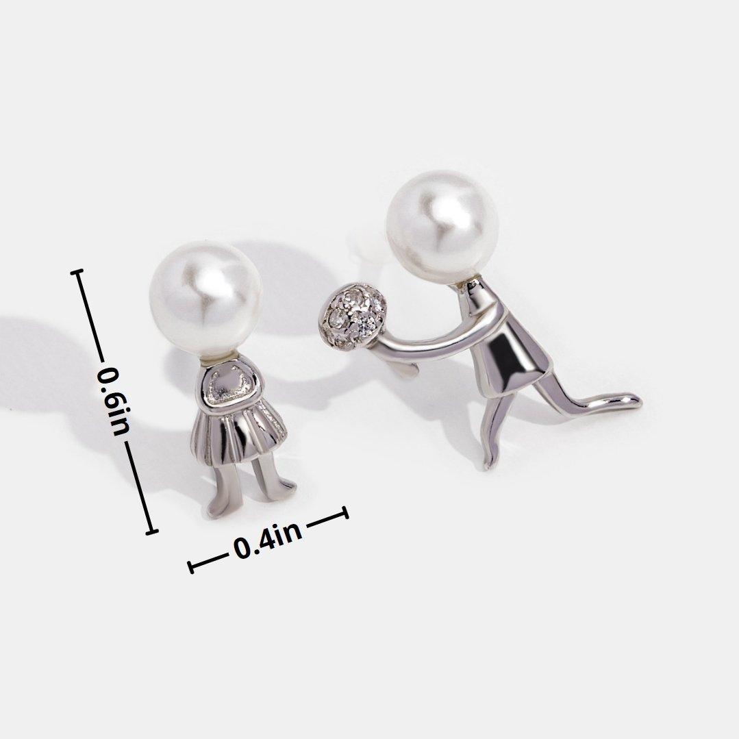 ‘Marry Me’ Pearl & Silver Earrings