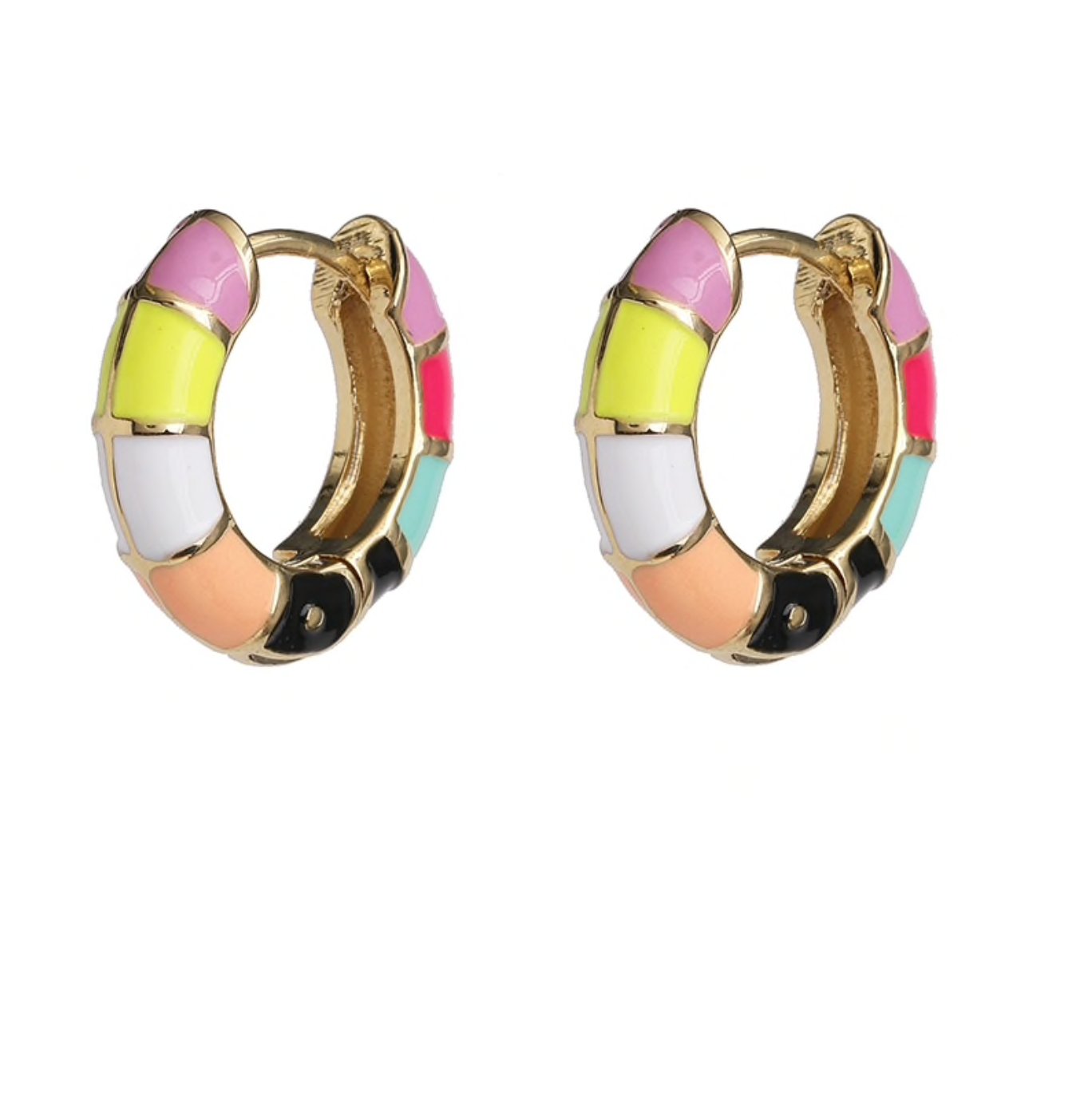 Multi-Colored Hoop Earrings