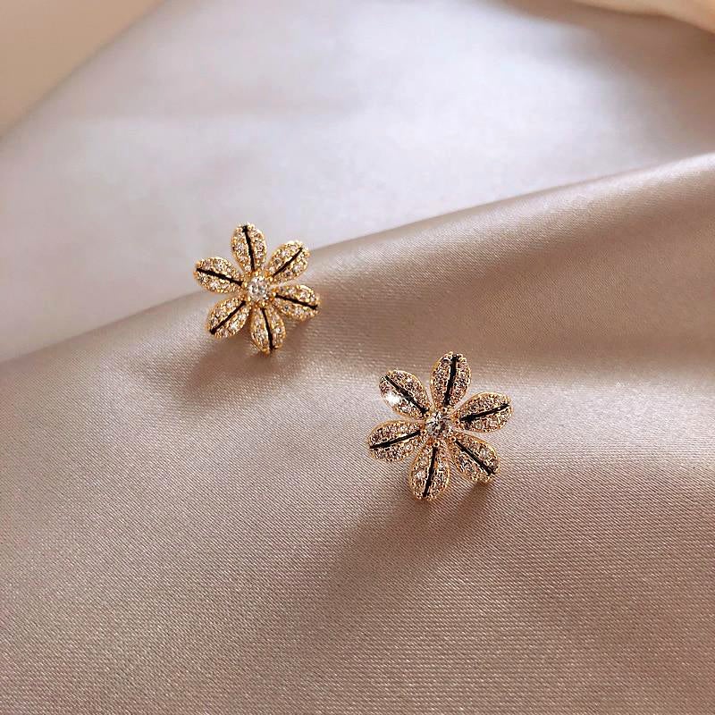 Petal Blossom Crystal Earrings