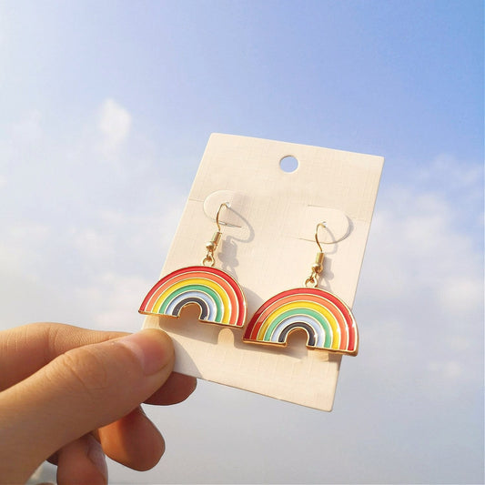 Rainbow Pendant Earrings